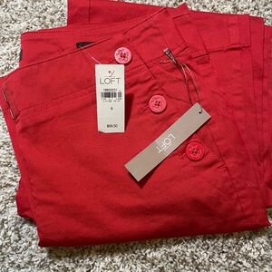 LOFT Marisa Trouser Pant size 6 red
